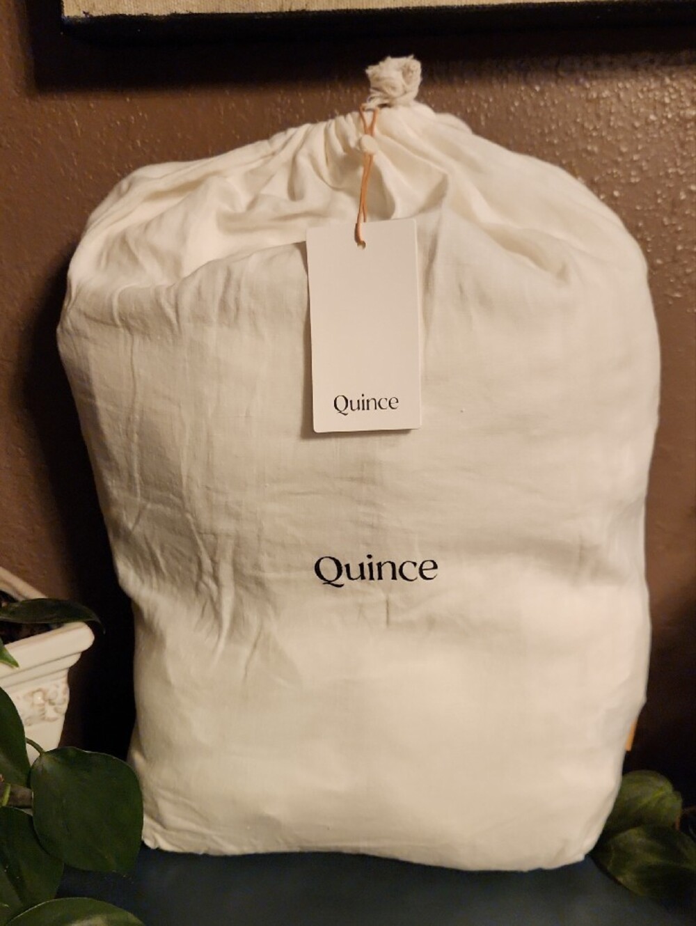 Quince European Linen Queen Sheet Set - White With Pillowcases Open Box